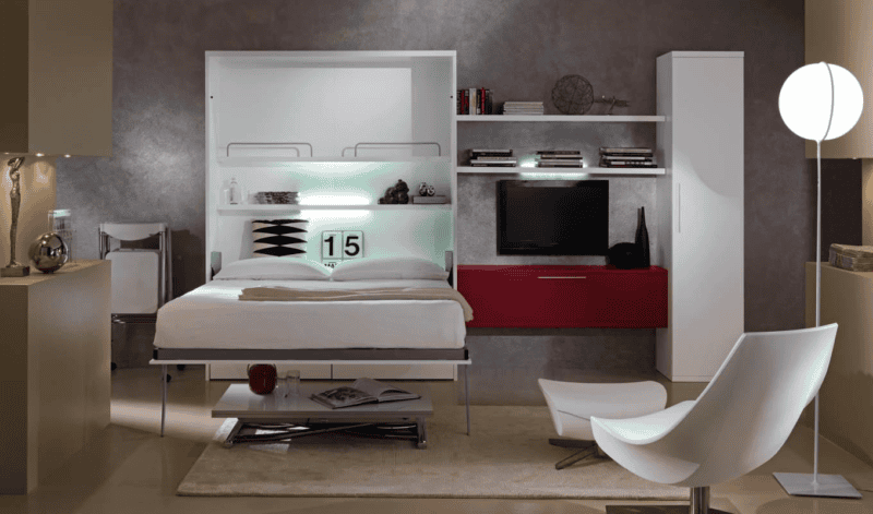 Кровать встроенная в шкаф: эффективная экономия пространства (70 фото дизайна) #8