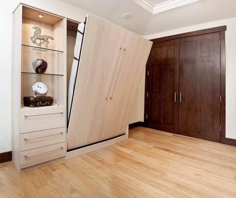 Кровать встроенная в шкаф: эффективная экономия пространства (70 фото дизайна) #45