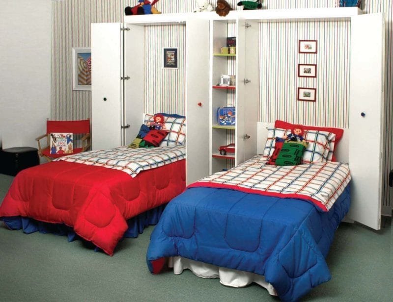 Кровать встроенная в шкаф: эффективная экономия пространства (70 фото дизайна) #46