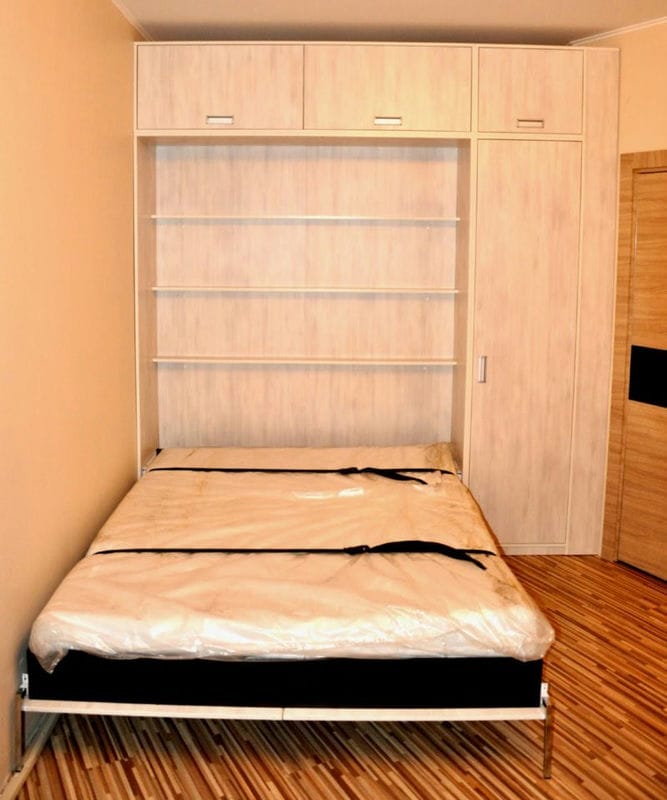 Кровать встроенная в шкаф: эффективная экономия пространства (70 фото дизайна) #55
