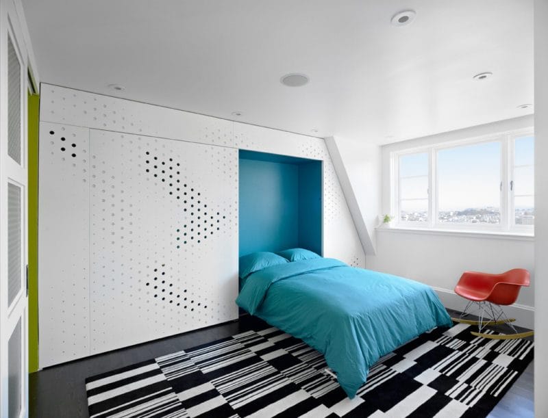 Кровать встроенная в шкаф: эффективная экономия пространства (70 фото дизайна) #56