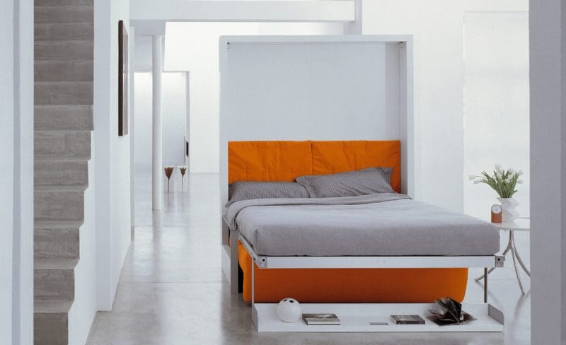 Кровать встроенная в шкаф: эффективная экономия пространства (70 фото дизайна) #66