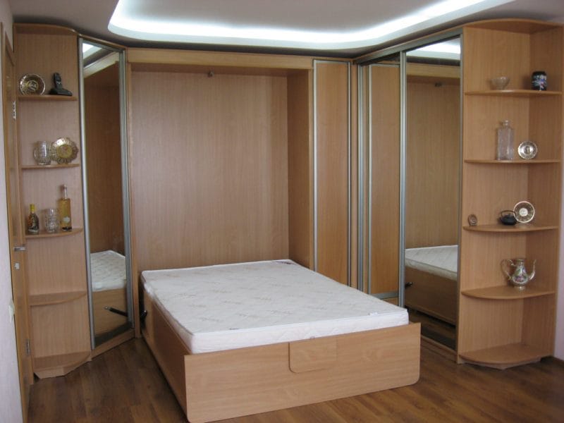 Кровать встроенная в шкаф: эффективная экономия пространства (70 фото дизайна) #68