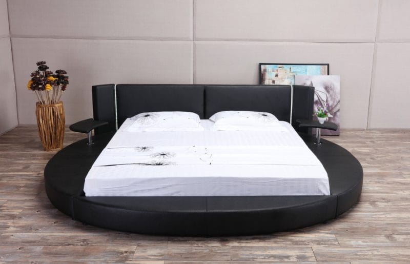 Круглая кровать в спальне — фото красивых моделей в интерьере спальни #45