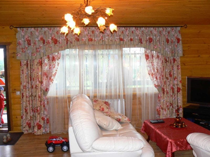Ламбрекены в гостиную — 100 фото шикарного оформления в интерьере #37