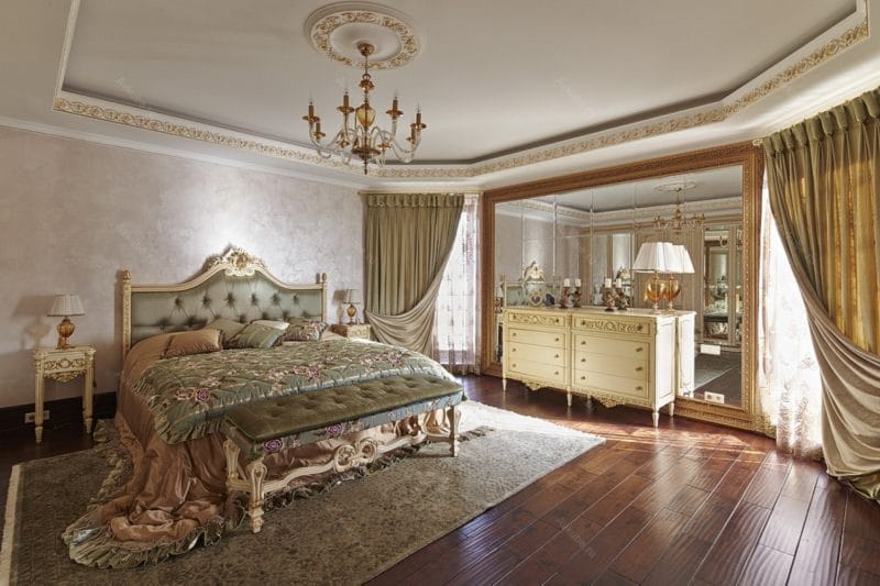 Большая спальня — оформляем современный дизайн в спальне большого размера. (60 фото) #10