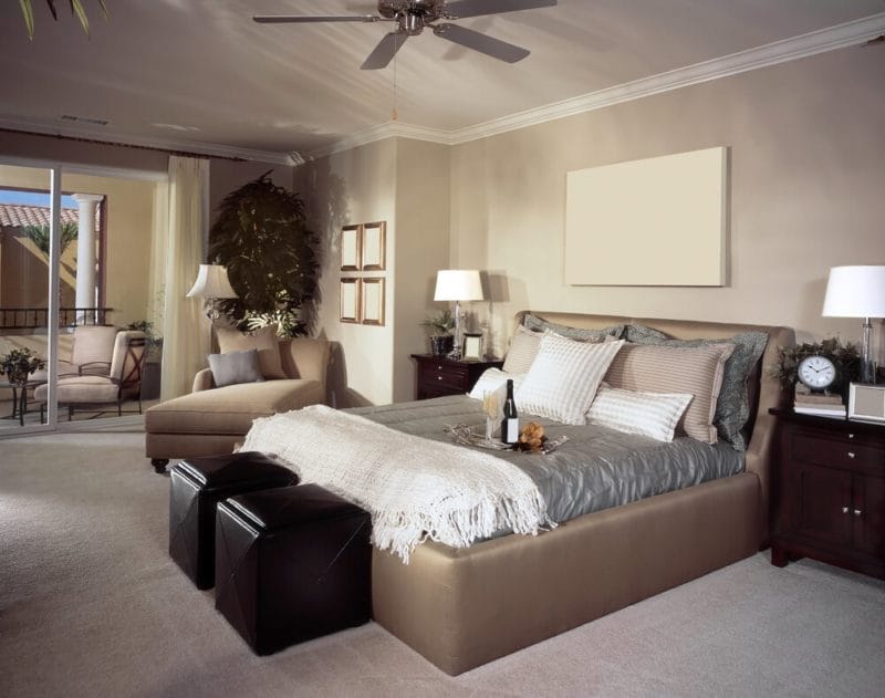 Большая спальня — оформляем современный дизайн в спальне большого размера. (60 фото) #6