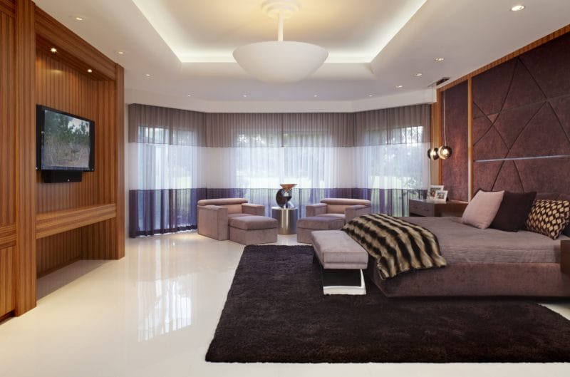 Большая спальня — оформляем современный дизайн в спальне большого размера. (60 фото) #24