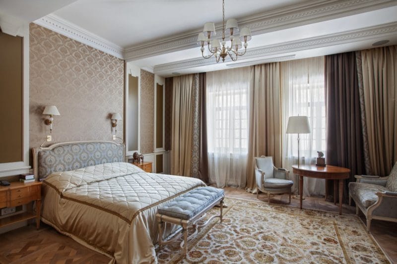 Большая спальня — оформляем современный дизайн в спальне большого размера. (60 фото) #12