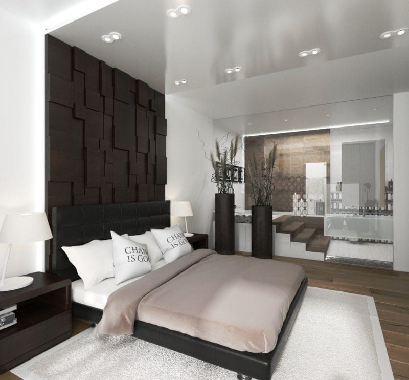 Большая спальня — оформляем современный дизайн в спальне большого размера. (60 фото) #33