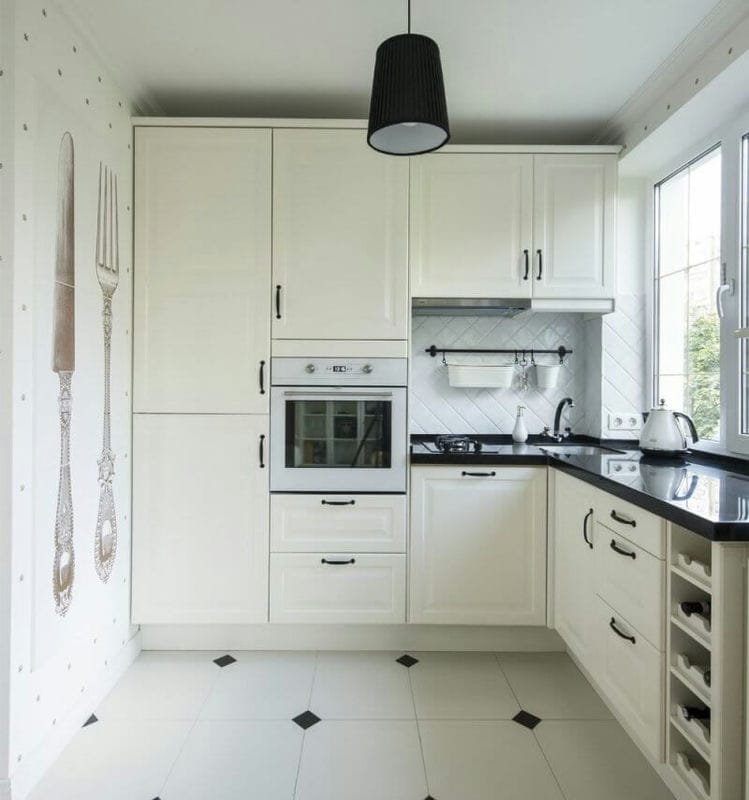 Маленькая кухня 2022 года — 100 фото новинок дизайна малогабаритной кухни #48