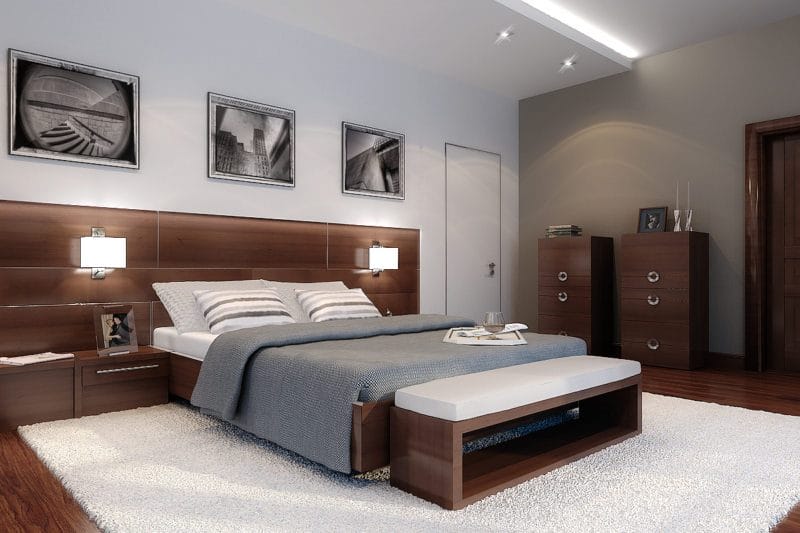 Мужская спальня — как ее оформить? 89 фото-идей стильного дизайна для мужчины! #44