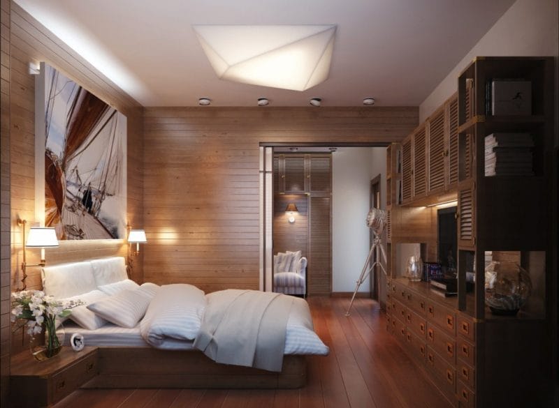 Мужская спальня — как ее оформить? 89 фото-идей стильного дизайна для мужчины! #47