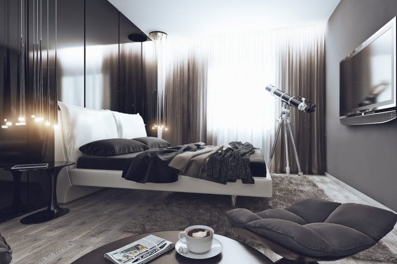 Мужская спальня — как ее оформить? 89 фото-идей стильного дизайна для мужчины! #29