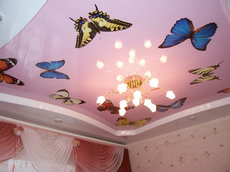 Натяжной потолок в спальне — 80 фото красивых вариантов в интерьере спальни #39