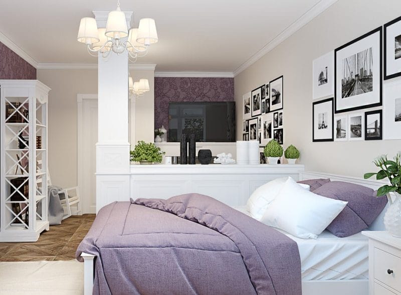 Перегородка в спальне — 70 фото вариантов идеального зонирования в спальне #15