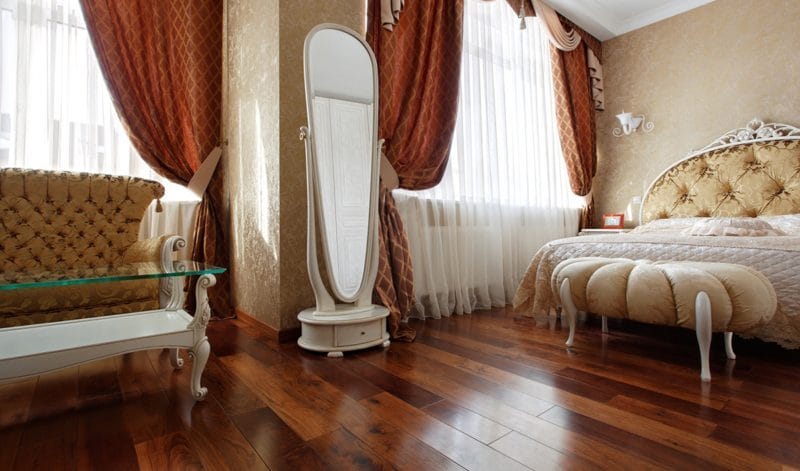 Пол в спальне — критерии выбора идеального покрытия для спальни + 80 фото дизайна #13