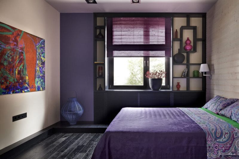 Фиолетовая спальня — роскошный дизайн со вкусом (75 фото) #12