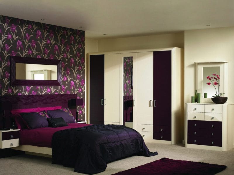 Фиолетовая спальня — роскошный дизайн со вкусом (75 фото) #16