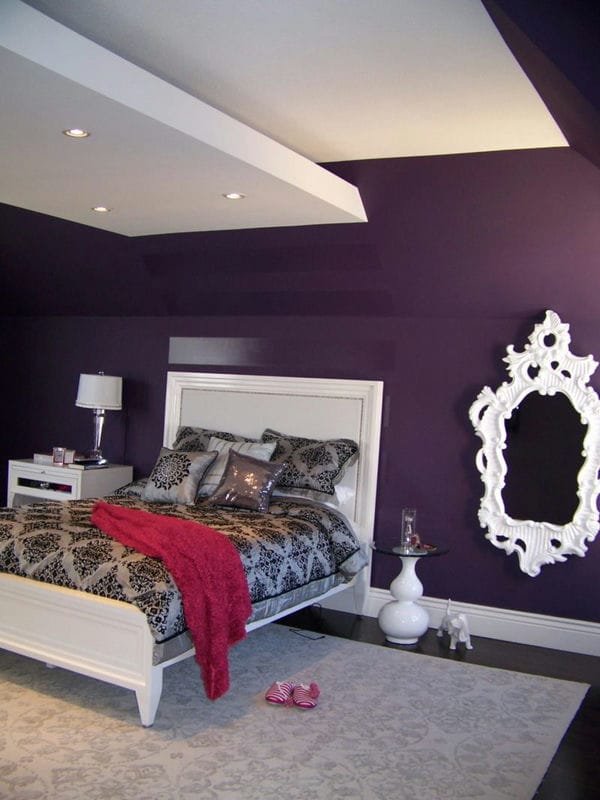 Фиолетовая спальня — роскошный дизайн со вкусом (75 фото) #22