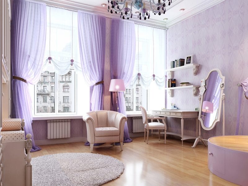 Фиолетовая спальня — роскошный дизайн со вкусом (75 фото) #8