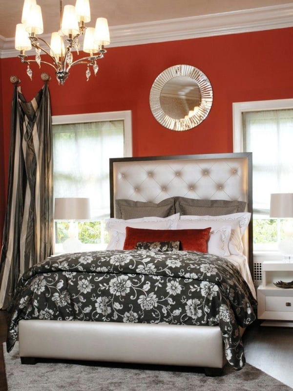 Красная спальня — какой она должна быть? 77 фото вариантов дизайна! #28