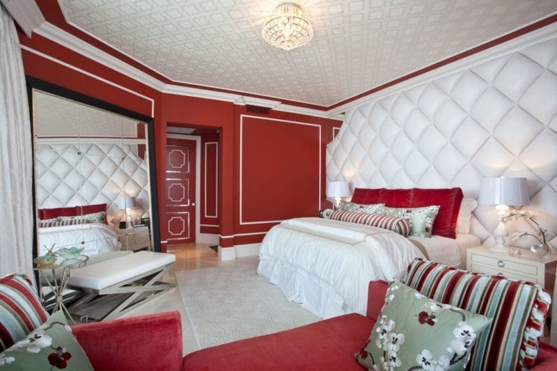 Красная спальня — какой она должна быть? 77 фото вариантов дизайна! #5