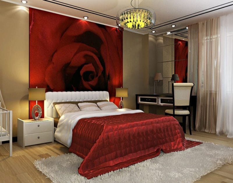 Красная спальня — какой она должна быть? 77 фото вариантов дизайна! #14