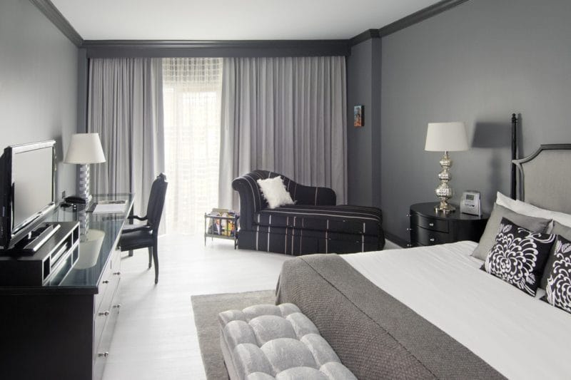 Серая спальня — 65 фото примеров как оформить дизайн спальни в серых тонах. #28