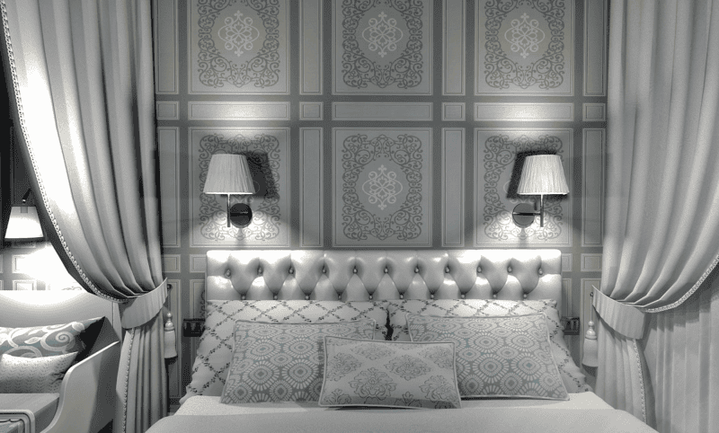 Серая спальня — 65 фото примеров как оформить дизайн спальни в серых тонах. #7