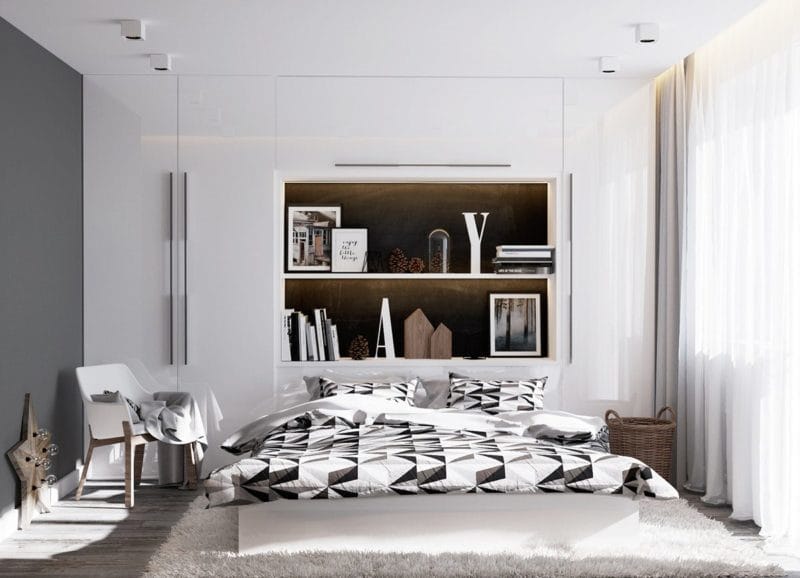 Серая спальня — 65 фото примеров как оформить дизайн спальни в серых тонах. #2
