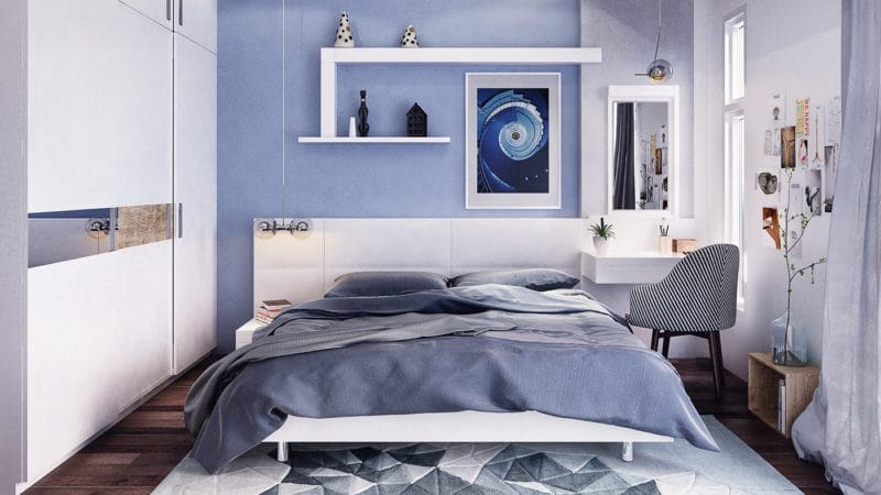 Серая спальня — 65 фото примеров как оформить дизайн спальни в серых тонах. #37