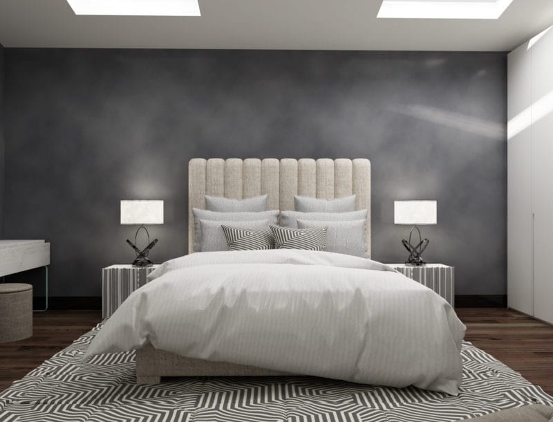 Серая спальня — 65 фото примеров как оформить дизайн спальни в серых тонах. #39