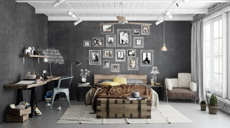 Серая спальня — 65 фото примеров как оформить дизайн спальни в серых тонах. #31