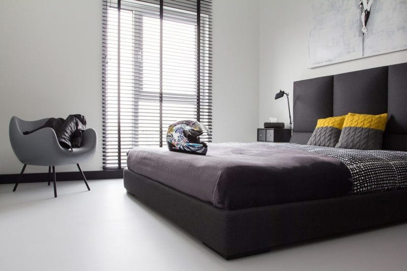 Серая спальня — 65 фото примеров как оформить дизайн спальни в серых тонах. #32