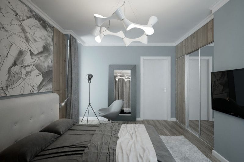 Серая спальня — 65 фото примеров как оформить дизайн спальни в серых тонах. #61