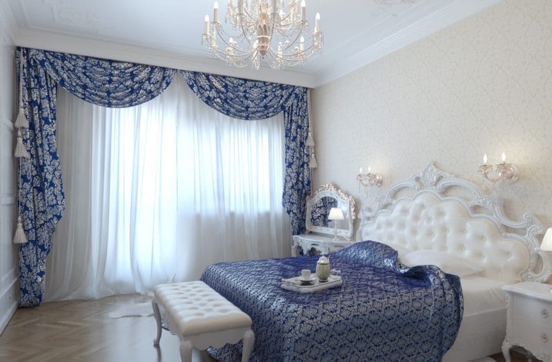 Синяя спальня — особенности оформления спальни в синих тонах на 70 фото #35
