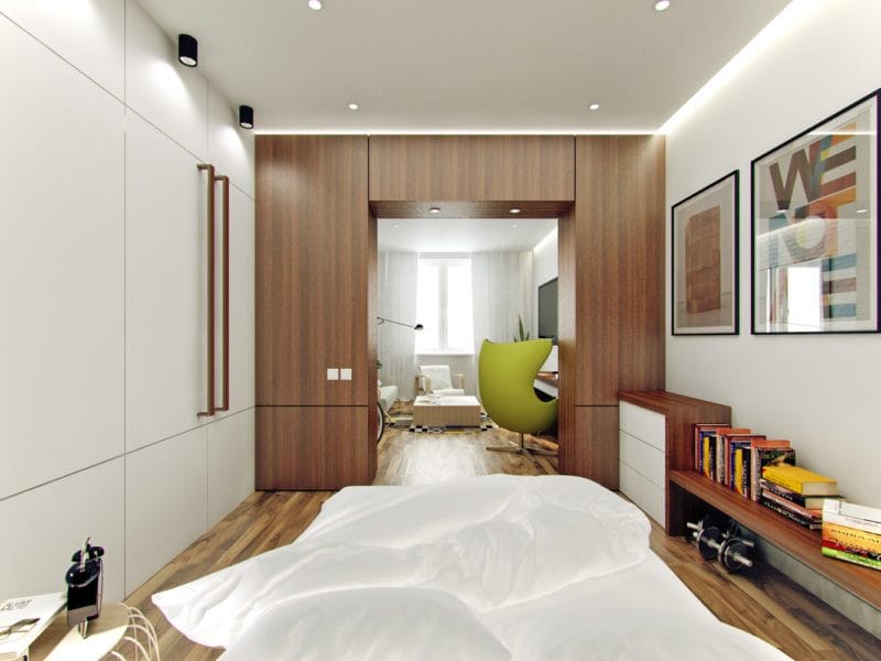 Спальня в хрущевке — оформляем уютный дизайн маленькой спальни в хрущевке (75 фото дизайна) #11