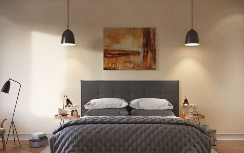 Спальня в однокомнатной квартире — готовые решения дизайна от профи + 75 фото #40