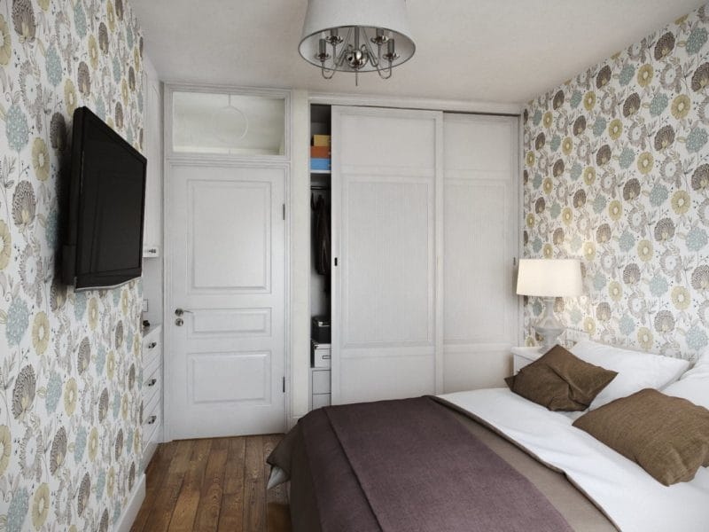 Спальня в однокомнатной квартире — готовые решения дизайна от профи + 75 фото #10