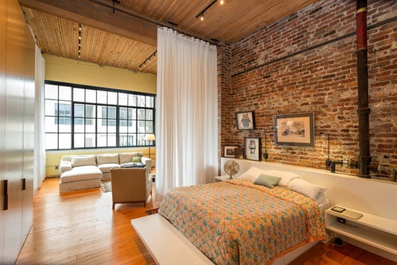 Спальня в однокомнатной квартире — готовые решения дизайна от профи + 75 фото #2