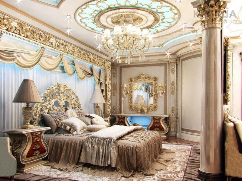 Спальня в стиле барокко: идеи и особенности шикарного дизайна (80 фото) #11