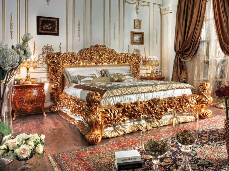 Спальня в стиле барокко: идеи и особенности шикарного дизайна (80 фото) #46