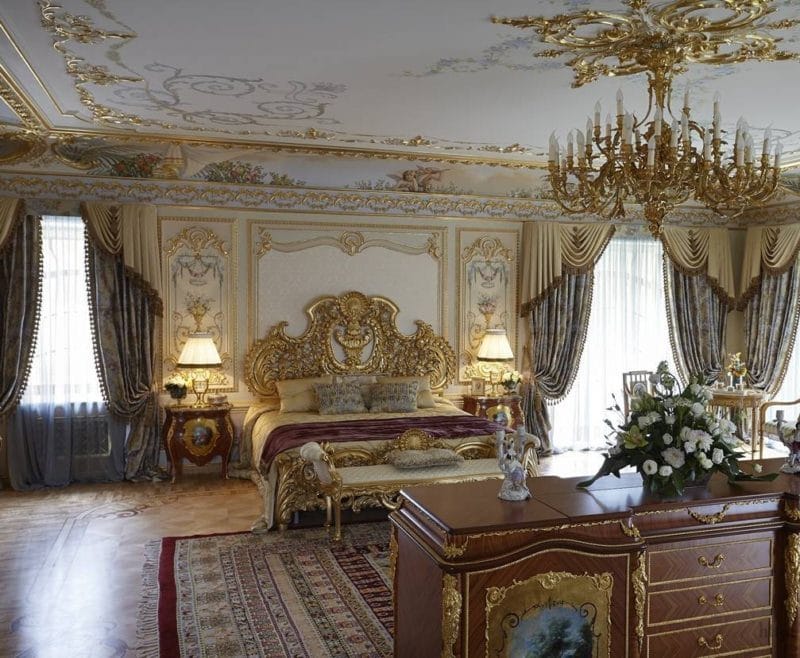 Спальня в стиле барокко: идеи и особенности шикарного дизайна (80 фото) #24