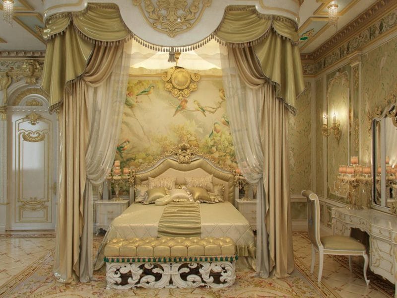 Спальня в стиле барокко: идеи и особенности шикарного дизайна (80 фото) #47