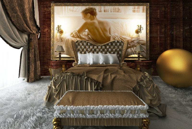 Спальня в стиле барокко: идеи и особенности шикарного дизайна (80 фото) #48