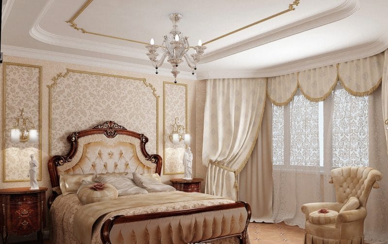 Спальня в стиле барокко: идеи и особенности шикарного дизайна (80 фото) #52