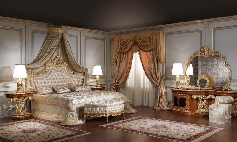 Спальня в стиле барокко: идеи и особенности шикарного дизайна (80 фото) #54