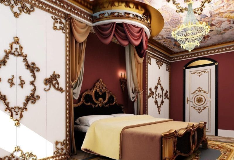 Спальня в стиле барокко: идеи и особенности шикарного дизайна (80 фото) #57