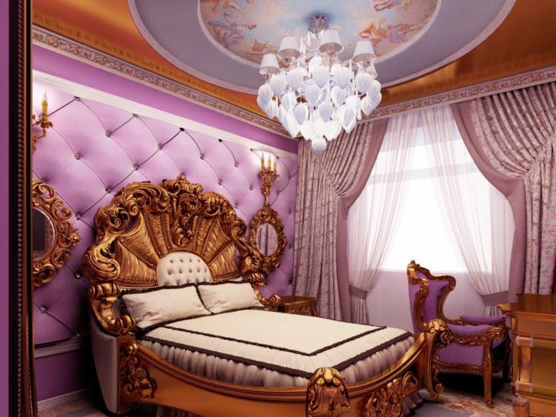 Спальня в стиле барокко: идеи и особенности шикарного дизайна (80 фото) #33